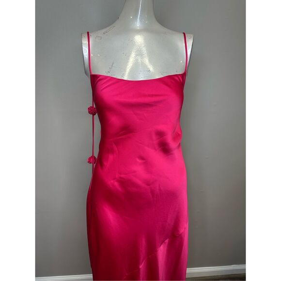 Ramy Brook Hansel Cowl Neck Sleeveless Gown in Hot Pink Size 12 $625 - Picture 5 of 13